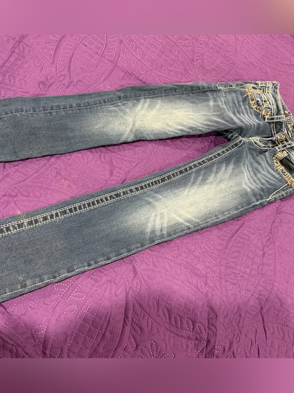 Miss Me Faded Blue Skinny Jeans